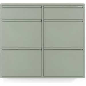 Spinder Design schoenenkast Billy 6 - Dusty Green - 8 paar schoenen - Staal