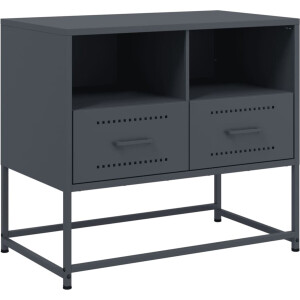 vidaXL - Tv-meubel - 68x39x60,5 - cm - staal - antracietkleurig