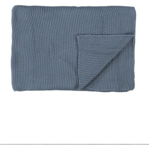 MARC O'POLO Nordic Knit Plaid Smoke blue - 130x170 cm