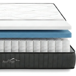 Best Life Pocketvering Matras 180x200 cm - 7 Zones - Hotel - 20 CM - Tweepersoons