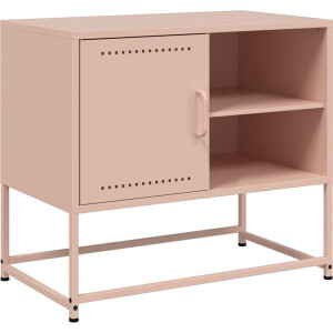 vidaXL - Tv-meubel - 68x39x60,5 - cm - staal - roze