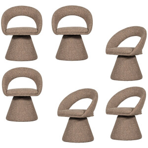 WOOOD Winter Eetkamerstoel - Melange - Naturel - Set van 6