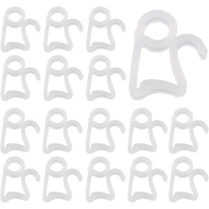 JHubers Goods - 120 Kerstlicht Goot Clips - Set van 120 Hangende Haken voor Kerstverlichting, Geschikt voor Outdoor Decoratie met LED Lichtslingers - Wit