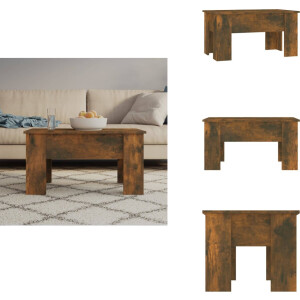 vidaXL Salontafel - Salontafels - Tafel - Bijzettafel - Salontafel 79x49x41 cm bewerkt hout gerookt eikenkleurig