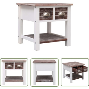 vidaXL Paulownia Hout - Bijzettafel - Bijzettafel 40x40x40 cm paulowniahout bruin - Bruine Meubels - Salontafel - Kastje