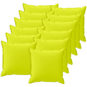 vidaXL - Kussensloop - 12 - st - HOUTEN - Heldere - Groen. - 50 - x - 50 - cm - Polyester