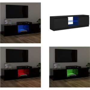 vidaXL - Tv-meubel - met - LED-verlichting - 120x30x36 - cm - zwart