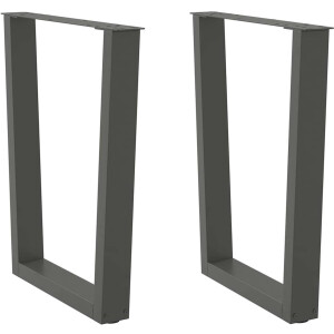 vidaXL - Eettafelpoten - 2 - st - V-vormig - 60x(72-73,3) - cm - staal - antraciet