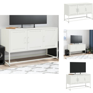 vidaXL Tv-meubel - Tv-meubelen - Tv-meubel - Tv-meubelen - Tv-meubel 100,5x39x60,5 cm staal wit