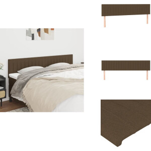 vidaXL Hoofdbord - Hoofdborden - Hoofdeinde - Houten Hoofdbord - Hoofdborden 2 st 100x5x78/88 cm stof donkerbruin