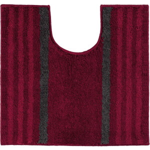 Casilin WC-mat Antislip Lima - 55x60cm - Met Uitsparing - Waterabsorberende Badmat - Wasbaar en Sneldrogend - Acryl - Rood