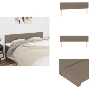 vidaXL Hoofdbord - Hoofdborden - Hoofdeinde - Houten Hoofdbord - Hoofdborden 2 st 90x5x78/88 cm stof taupe