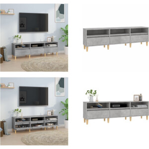 vidaXL Tv-meubel 150x30x44,5 cm bewerkt hout betongrijs - Tv-meubel - Tv-meubels - Tv-standaard - Televisiemeubel