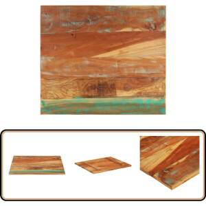 vidaXL Tafelblad 70x80 cm gerecycled hout Houten Tafelblad - Vintage Tafelblad - Industriële Tafel - Recyclen Hout - Tweedehands Meubilair