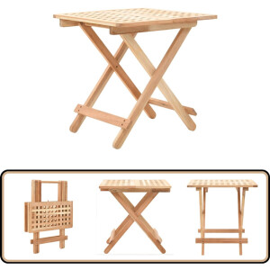 vidaXL Bijzettafel - Inklapbaar - Walnotenhout - 50x50 cm Bijzettafel - Walnotenhout - Inklaptabel - Salontafel - Kleine Tafel