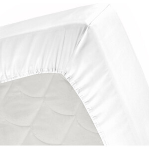 Cinderella Sundays Hoeslaken - 100% Katoen-Satijn - 90x210 cm - tot 25 cm  - Wit