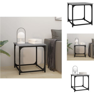 vidaXL Bijzettafel - Bijzettafels - Salontafel - Salontafels - Bijzettafel 40x40x40 cm bewerkt hout grijs sonoma eikenkleurig