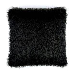 Heckettlane Perle Sierkussen - Fake Fur - 48x48 cm - Zwart