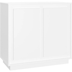 vidaXL - Dressoir - 80x34x75 - cm - bewerkt - hout - wit