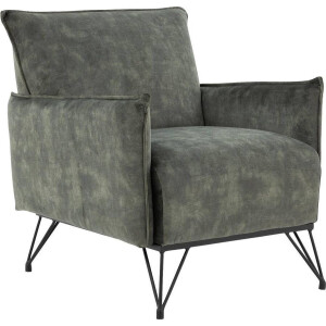 Goossens Fauteuil Lygo - Velvet - Groen