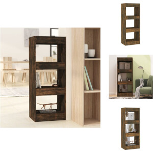vidaXL Boekenkast - gerookt eiken - 40 x 30 x 103 cm - veelzijdig - wandmontage - Kast
