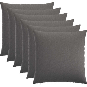 vidaXL - Kussensloop - 6 - st - HEERLEN - Lichtgrijs - 80 - x - 80 - cm - Stof