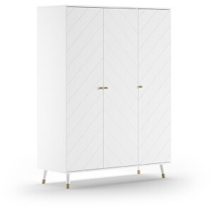 Kledingkast Billy - 150x59x200 Cm - MDF/wit