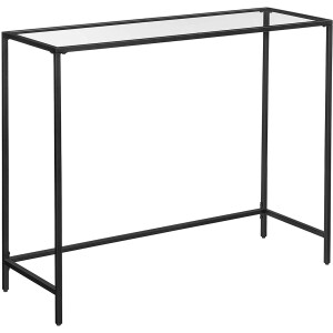Consoletafel – Met gehard glazen blad – Zwart