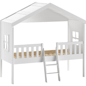 Huisbed Alix Wit - MDF - Hoogte 201.8 cm