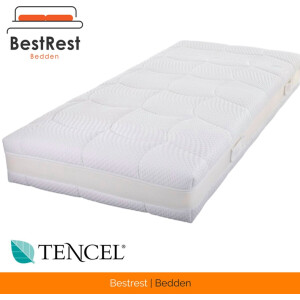 Tencel Pocketveer matras Nasa Visco Traagschuim 2000 – 25cm dik - 80x210cm