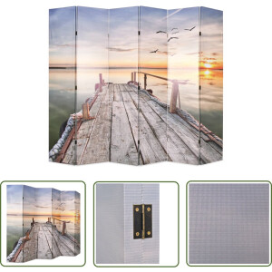 vidaXL Paravent - Kamerverdeler - Kamerscherm inklapbaar meer 228x170 cm - Screens - Wandafscheider - Meubeldecoratie