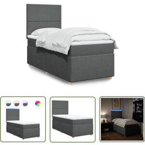 vidaXL Draaibare Sleutel - Dynamische Sleutel - Boxspring met matras stof donkergrijs 100x200 cm - Gereedschap Mechanica - Draper Tools - Torque Wrench