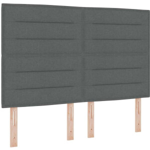 vidaXL - Boxspring - bed - met - matras - Donkergrijs - 160 - x - 200 - cm - Stof