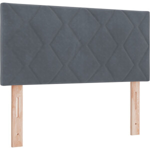 vidaXL - Hoofdbord - Donkergrijs - 100 - cm - Fluweel