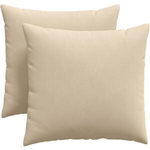 vidaXL - Zitkussens - 2 - st - Stof - Crème - 45 - x - 45 - cm