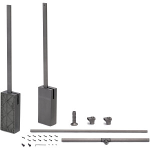 Emuca Opknoping hanger voor Sway kledingkast, verstelbare breedte 830 - 1150mm, Staal, Aluminium en Plastic, Titanium geschilderd