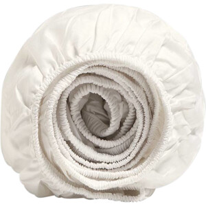 Yumeko hoeslaken katoen satijn sandy grijs 100x200x30 - Bio, eco & fairtrade