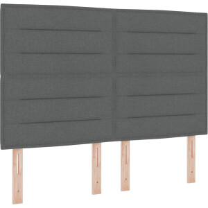 vidaXL - Boxspring - bed - met - matras - Donkergrijs - 160 - x - 200 - cm - Stof
