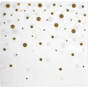 Party table ware - Napkins gold/white