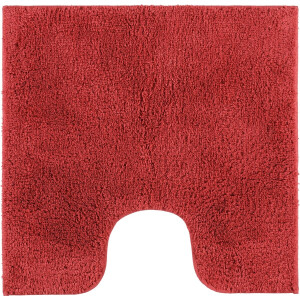 Casilin WC Mat met Uitsparing 60x60cm Havana - Antislip Toiletmat - Vierkante Badmat - Waterabsorberend en Sneldrogend - Wasbaar - Rood / Bordeaux
