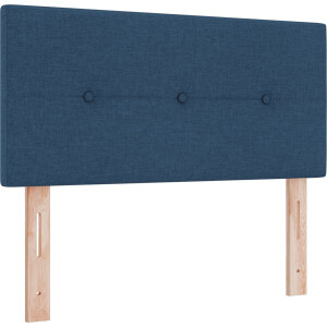 vidaXL - Hoogte - verstelbaar - hoofdbord - met - hoofdeinde - Blauw - 80 - cm - Stof