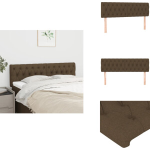 vidaXL Hoofdbord - Hoofdborden - Hoofdeinde - Houten Hoofdbord - Hoofdborden 2 st 80x7x78/88 cm stof donkerbruin