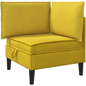 vidaXL - Sofa - met - opslag - Geel - Fluweel