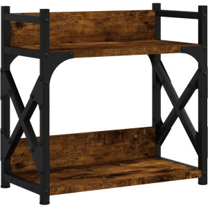 vidaXL Printerstandaard 2-laags gerookt eiken