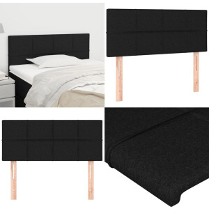 vidaXL Hoofdbord 80x5x78/88 cm stof zwart - Hoofdbord - Hoofdborden - Hoofdeinde - Houten Hoofdbord