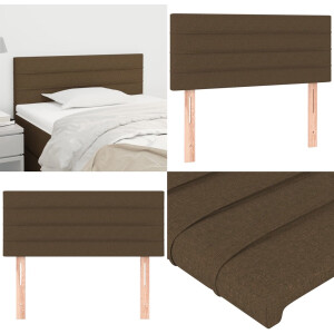 vidaXL Hoofdbord 80x5x78/88 cm stof donkerbruin - Hoofdbord - Hoofdborden - Hoofdeinde - Houten Hoofdbord