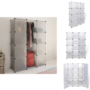 vidaXL Kast - Kasten - Opslagkast - Opslagkasten - Kast met 9 compartimenten modulair 109x36,5x143 cm wit