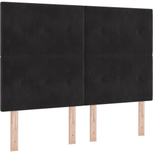 vidaXL - Boxspring - bed - met - hoofdeinde - Zwart - 160 - x - 200 - cm - Fluweel