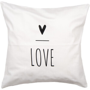 Clayre & Eef Kussenhoes 45x45 cm Wit Polyester Hart