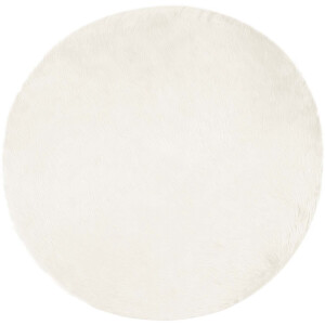 vidaXL - Tapijt - van - imitatie - schapenvacht - TAFALLA - Wit - Ø - 100 - cm - Polyester